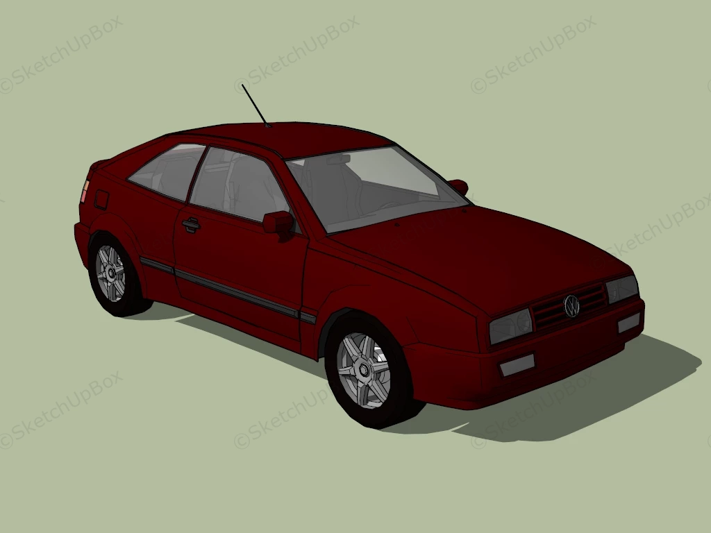 Volkswagen Golf 3 Door sketchup model preview - SketchupBox