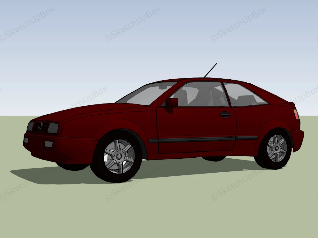 Volkswagen Golf 3 Door sketchup model preview - SketchupBox