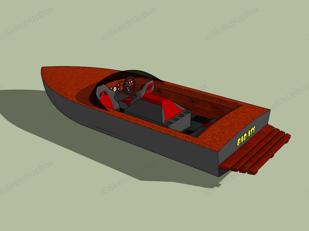 Bad Ass Boat sketchup model preview - SketchupBox