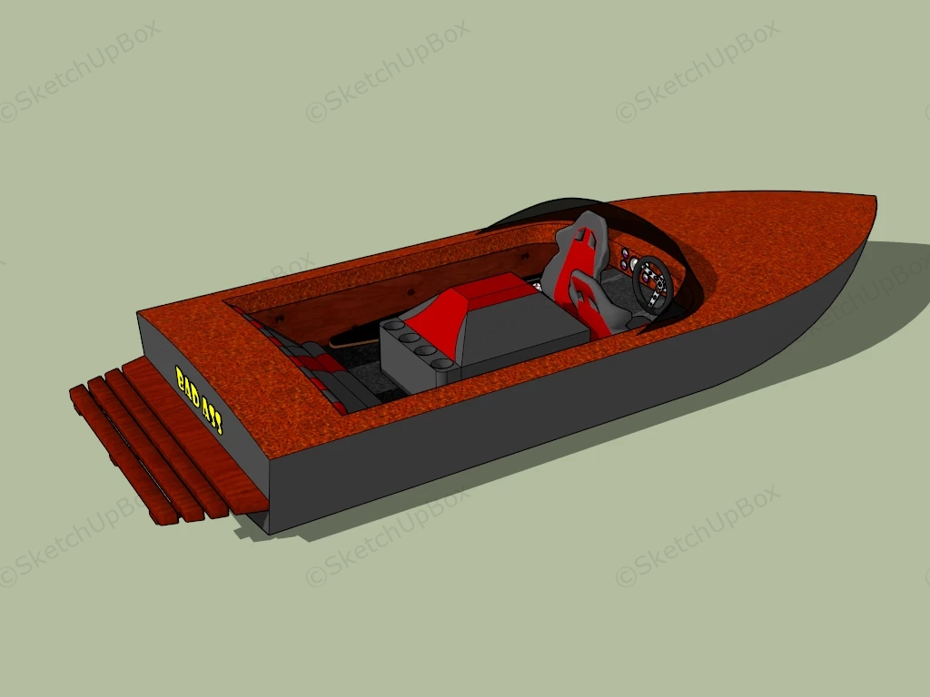 Bad Ass Boat sketchup model preview - SketchupBox