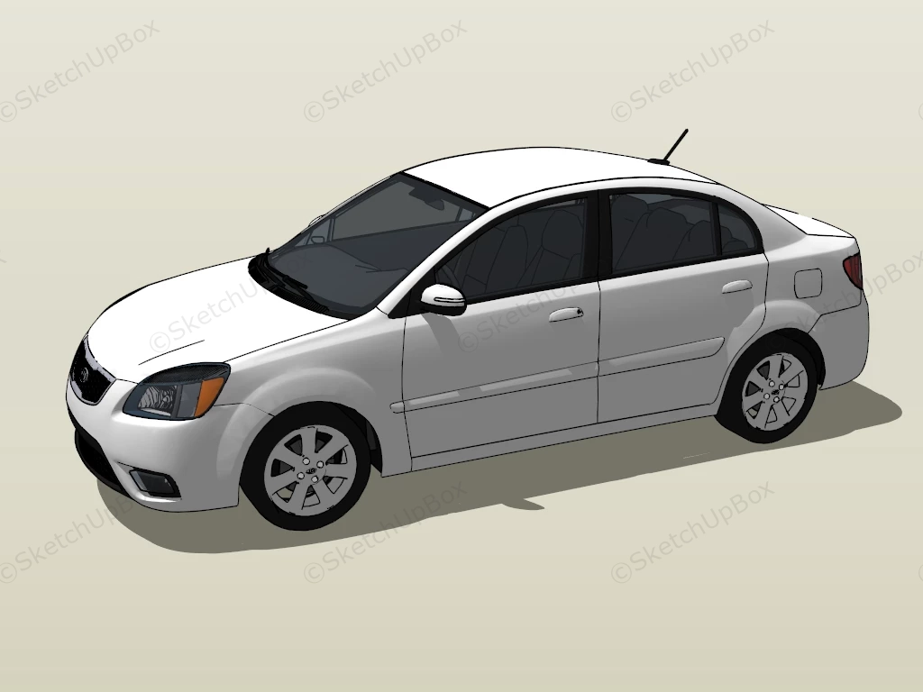 Kia Rio Sedan sketchup model preview - SketchupBox