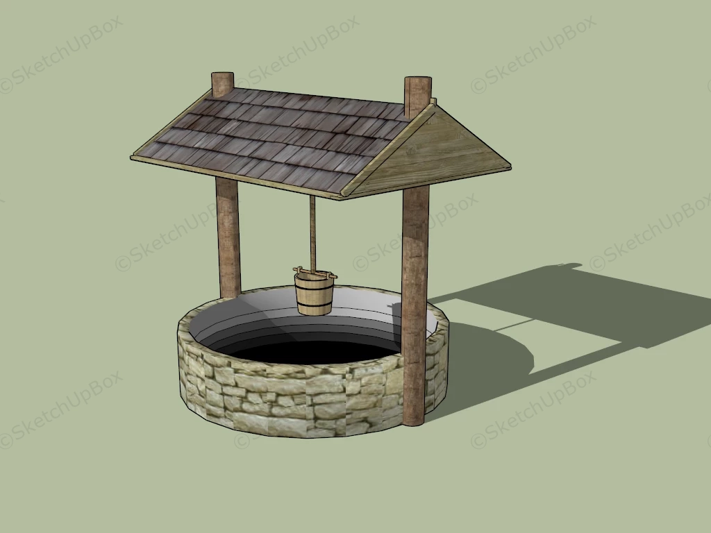 Stone Wishing Well sketchup model preview - SketchupBox