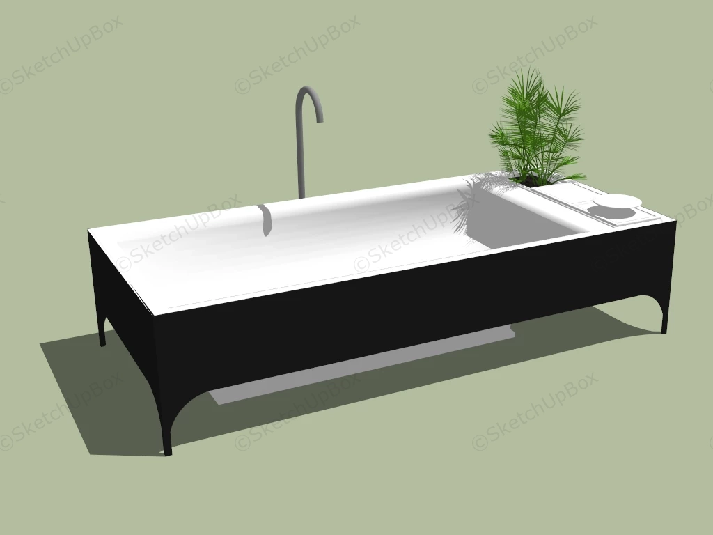 Freestanding Bathtub With Surround sketchup model preview - SketchupBox