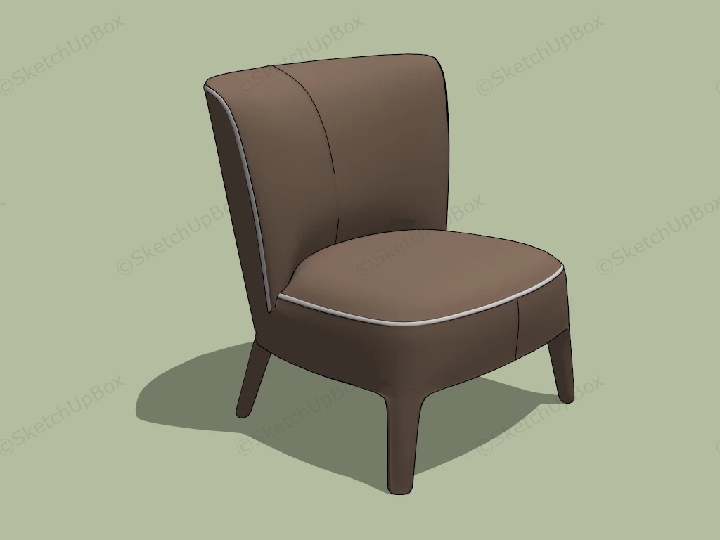 Brown Fabric Chair sketchup model preview - SketchupBox