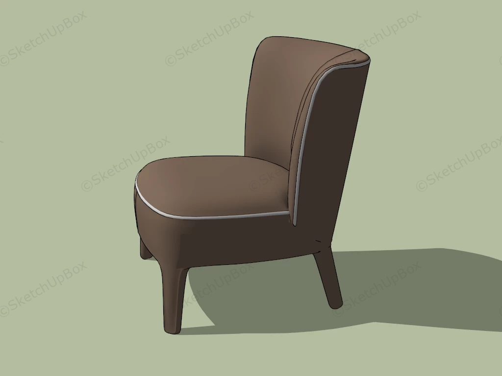 Brown Fabric Chair sketchup model preview - SketchupBox