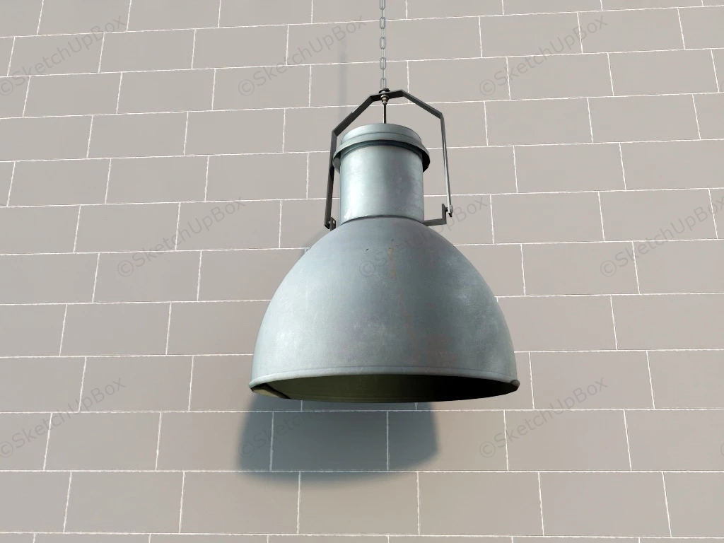 Industrial Metal Dome Pendant Light sketchup model preview - SketchupBox