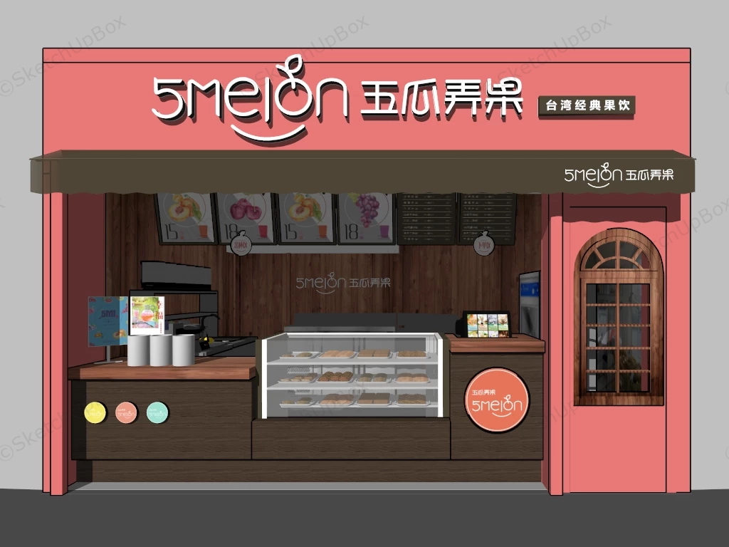 Taiwan Fruit Tea Shop sketchup model preview - SketchupBox