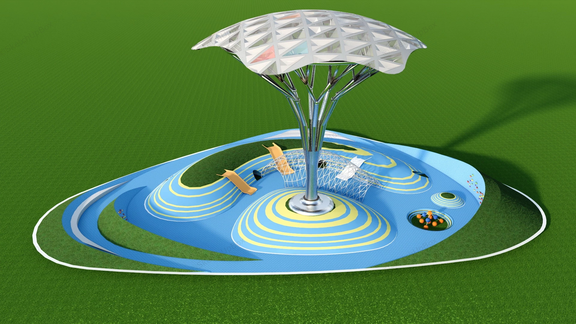 Creative Playground Equipment sketchup model preview - SketchupBox