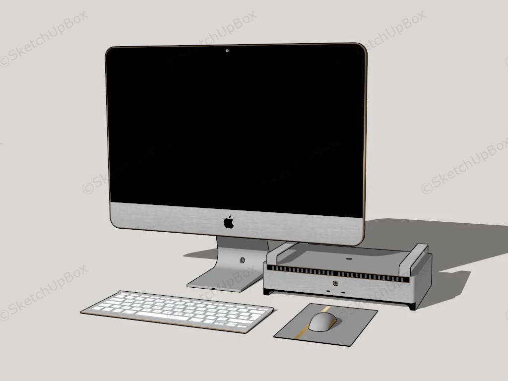 Apple IMac Desktop Computer sketchup model preview - SketchupBox