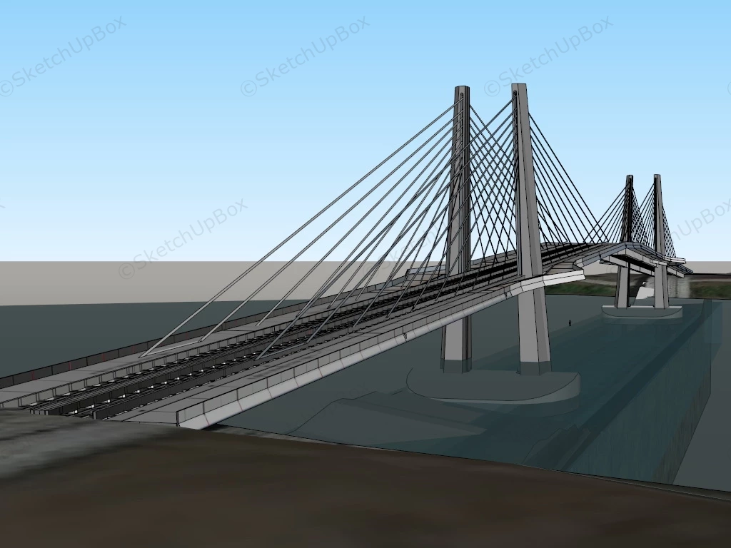 Railway Bridge sketchup model preview - SketchupBox