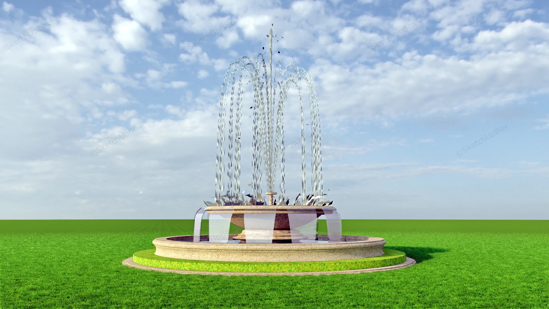 Water Bowl Fountain sketchup model preview - SketchupBox