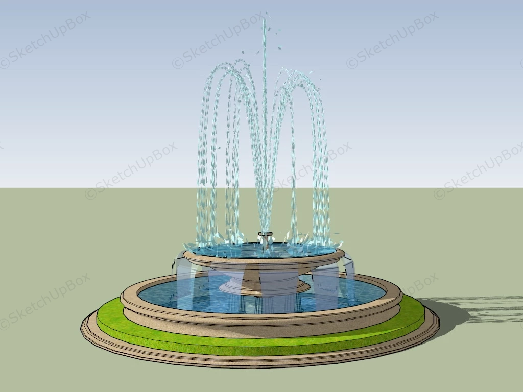 Water Bowl Fountain sketchup model preview - SketchupBox