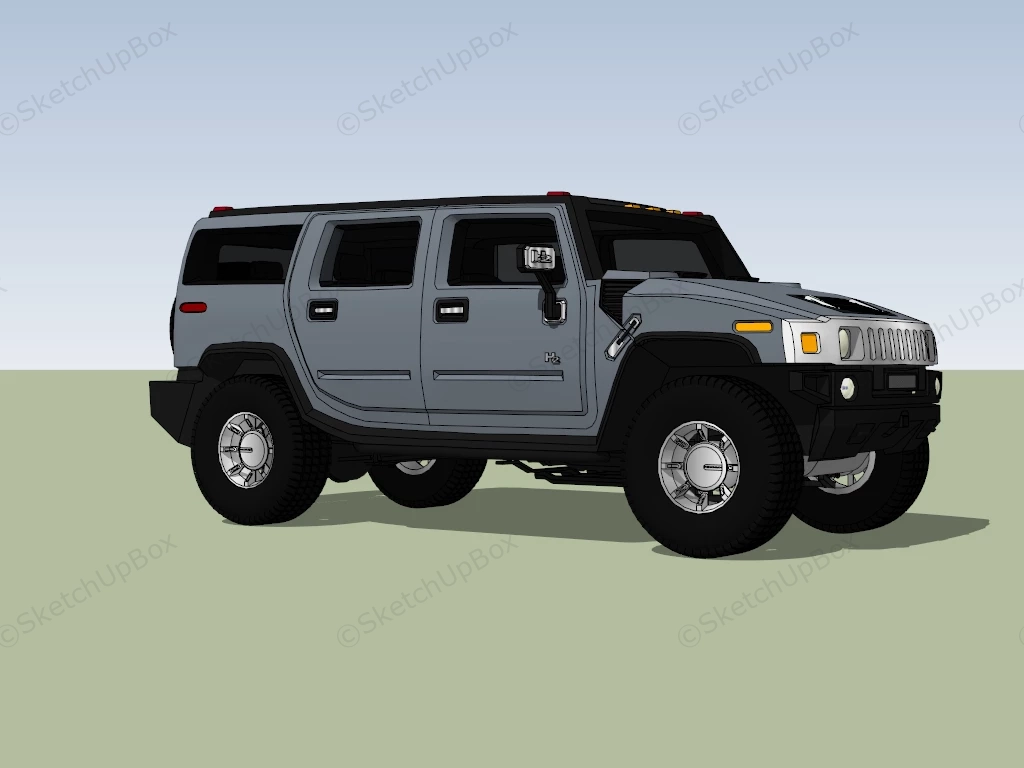 Hummer H2 Luxury Package sketchup model preview - SketchupBox