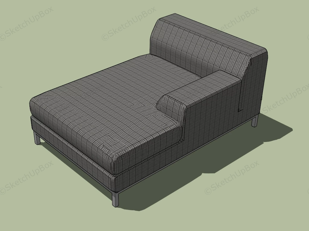 Modern Chaise Longue sketchup model preview - SketchupBox