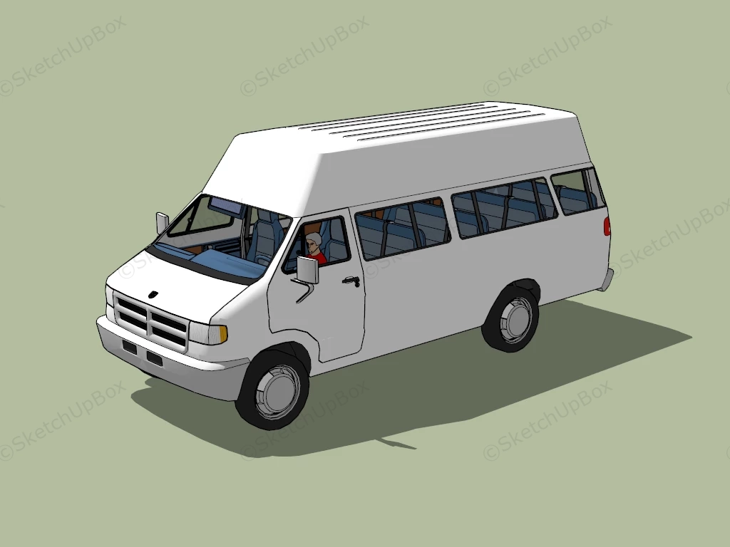 2002 Dodge Ram Cargo 3500 sketchup model preview - SketchupBox