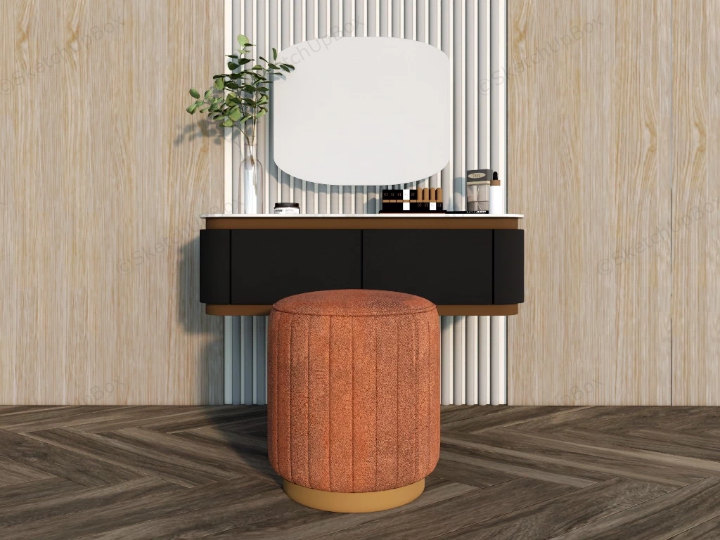 Small Floating Makeup Vanity sketchup model preview - SketchupBox