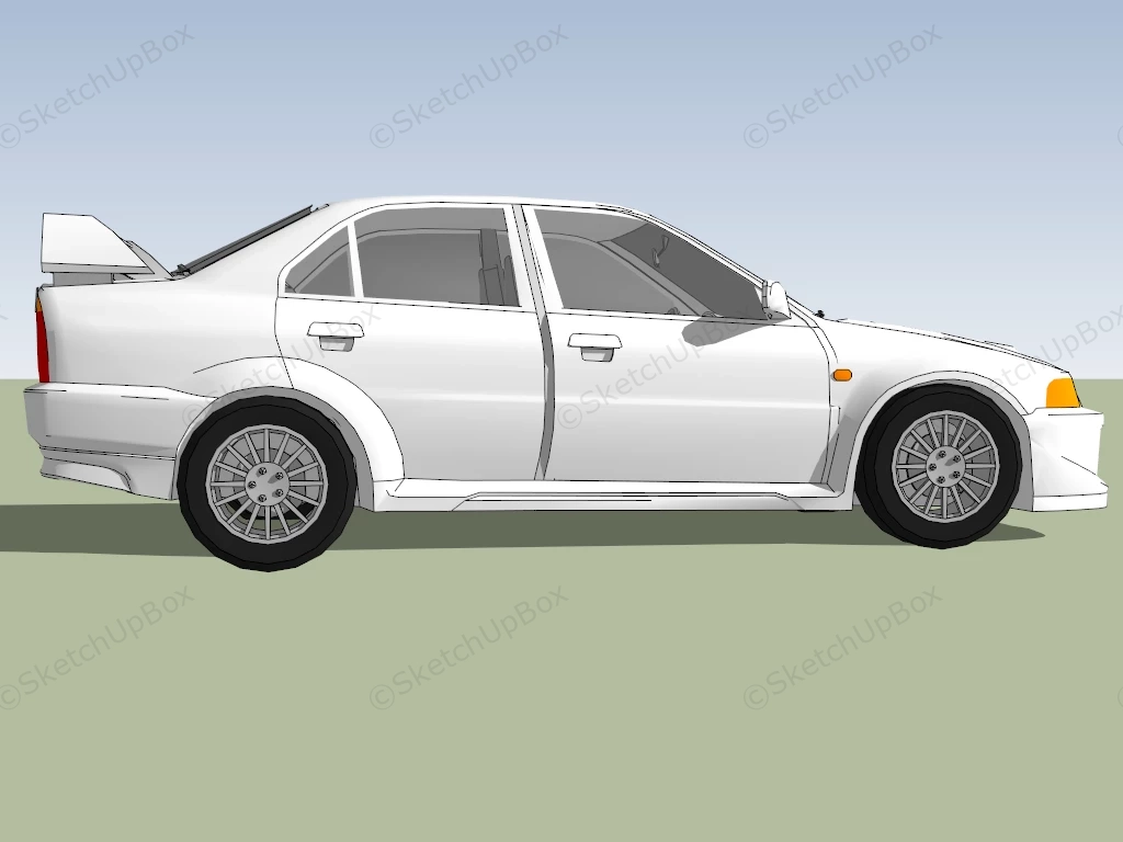 Mitsubishi Lancer Evolution sketchup model preview - SketchupBox