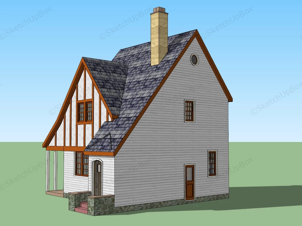 Small Country Cottage sketchup model preview - SketchupBox