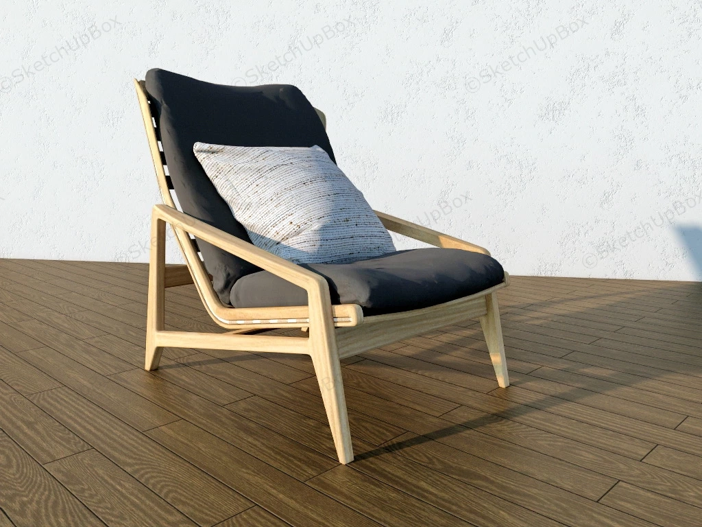 Wooden Recliner sketchup model preview - SketchupBox