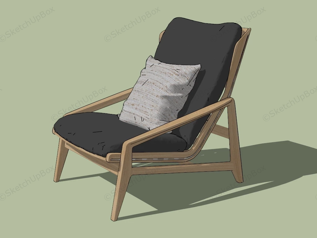 Wooden Recliner sketchup model preview - SketchupBox