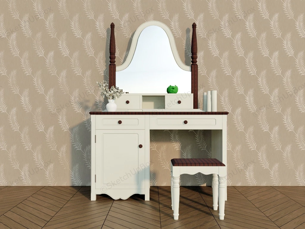 Victorian Dressing Table sketchup model preview - SketchupBox