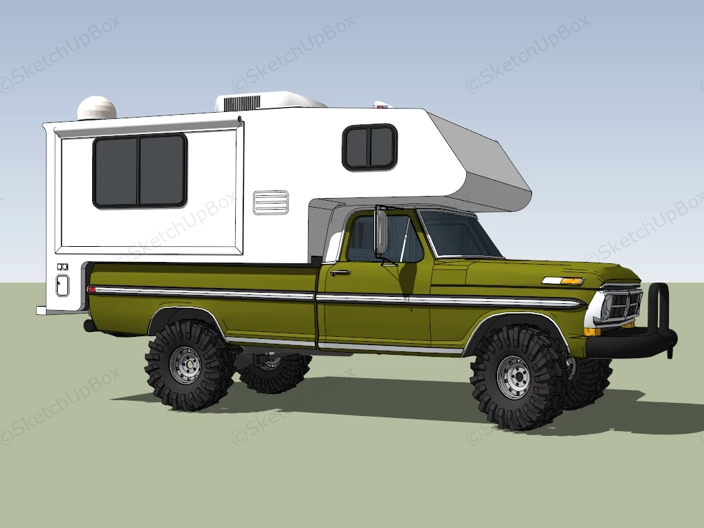 Ford F250 Camper Special sketchup model preview - SketchupBox