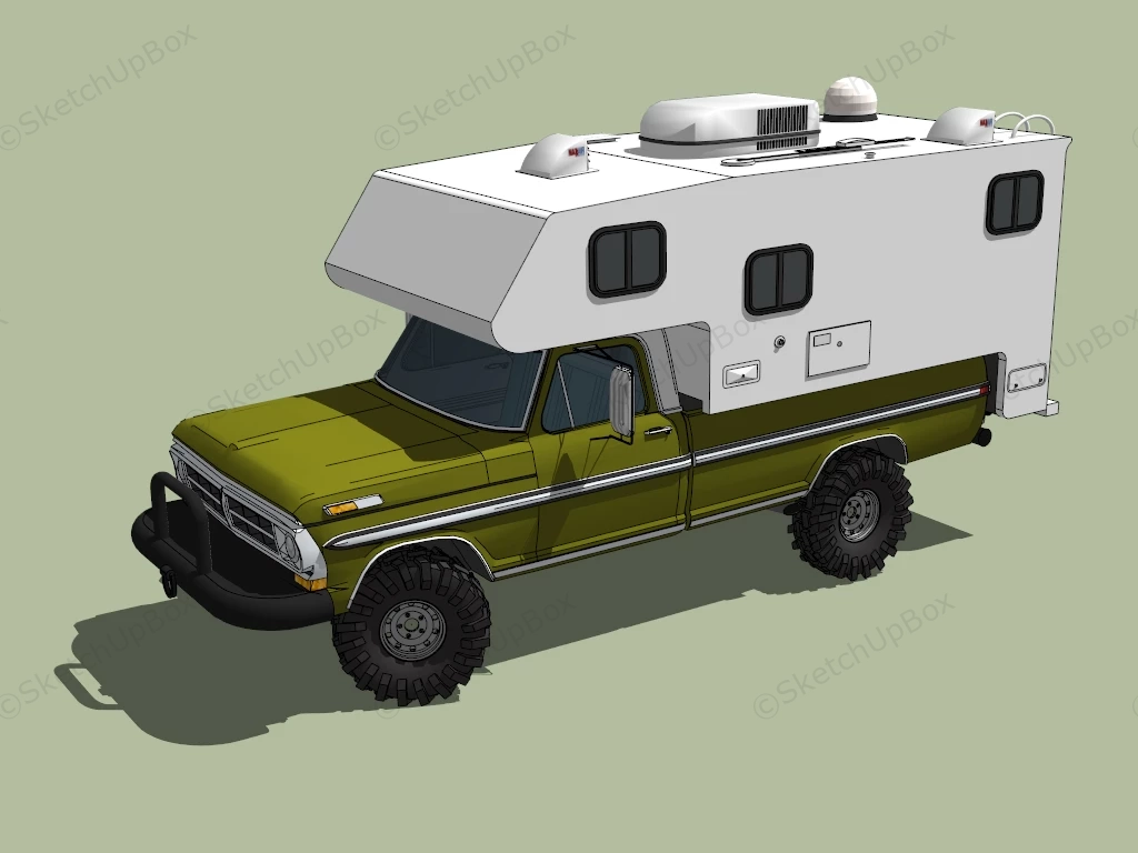 Ford F250 Camper Special sketchup model preview - SketchupBox