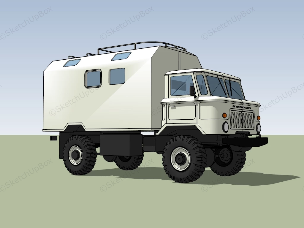 Flatbed Truck Camper sketchup model preview - SketchupBox