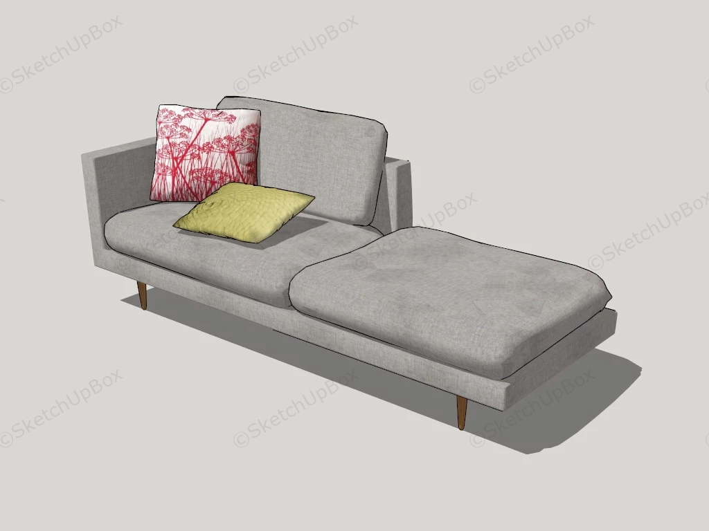 Modern Chaise Longue sketchup model preview - SketchupBox