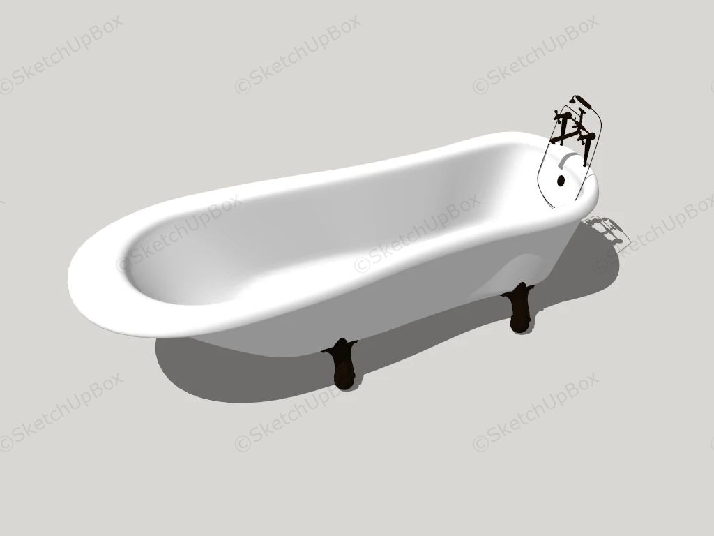 Freestanding Bathtub With Legs sketchup model preview - SketchupBox