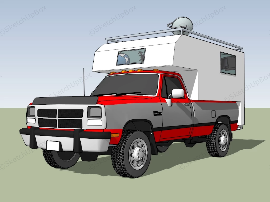 Dodge Ram 250 Camper sketchup model preview - SketchupBox