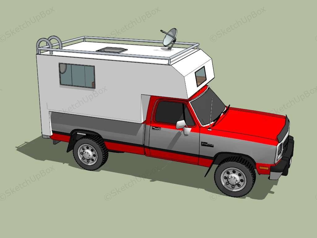 Dodge Ram 250 Camper sketchup model preview - SketchupBox