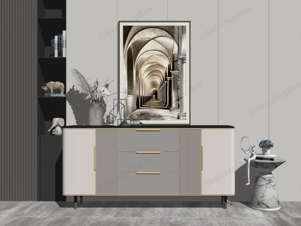 Modern Luxury Dresser sketchup model preview - SketchupBox