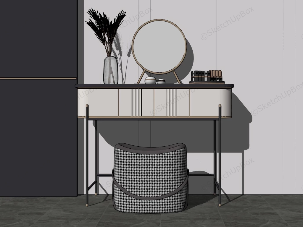 Modern Dressing Table Design sketchup model preview - SketchupBox