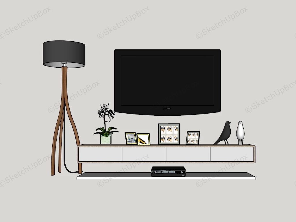 Floating Tv Console Ideas sketchup model preview - SketchupBox