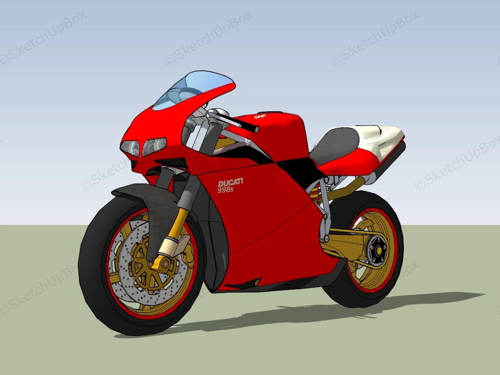 Ducati 998S Sport Bike sketchup model preview - SketchupBox