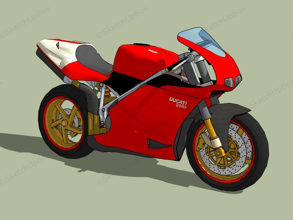 Ducati 998S Sport Bike sketchup model preview - SketchupBox