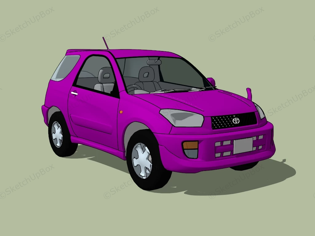 Toyota RAV4 3 Door SUV sketchup model preview - SketchupBox