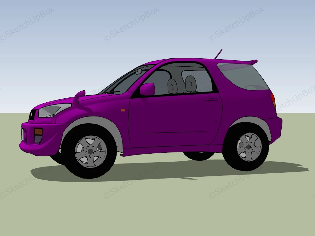 Toyota RAV4 3 Door SUV sketchup model preview - SketchupBox