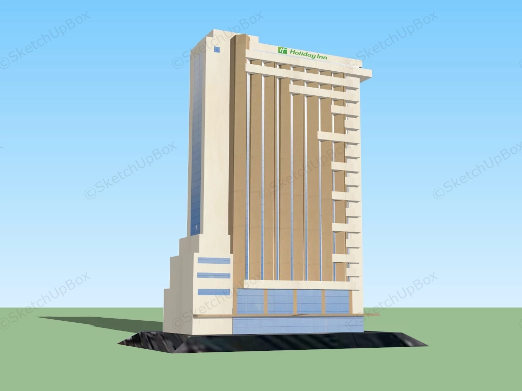 Holiday Inn Hotel sketchup model preview - SketchupBox