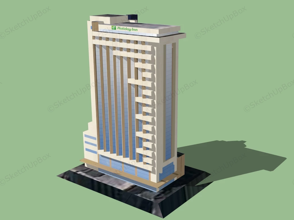 Holiday Inn Hotel sketchup model preview - SketchupBox