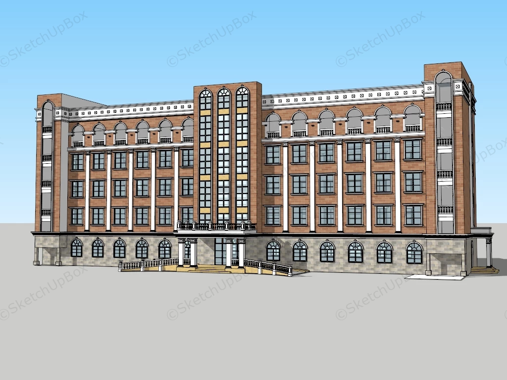 City Business Hotel sketchup model preview - SketchupBox