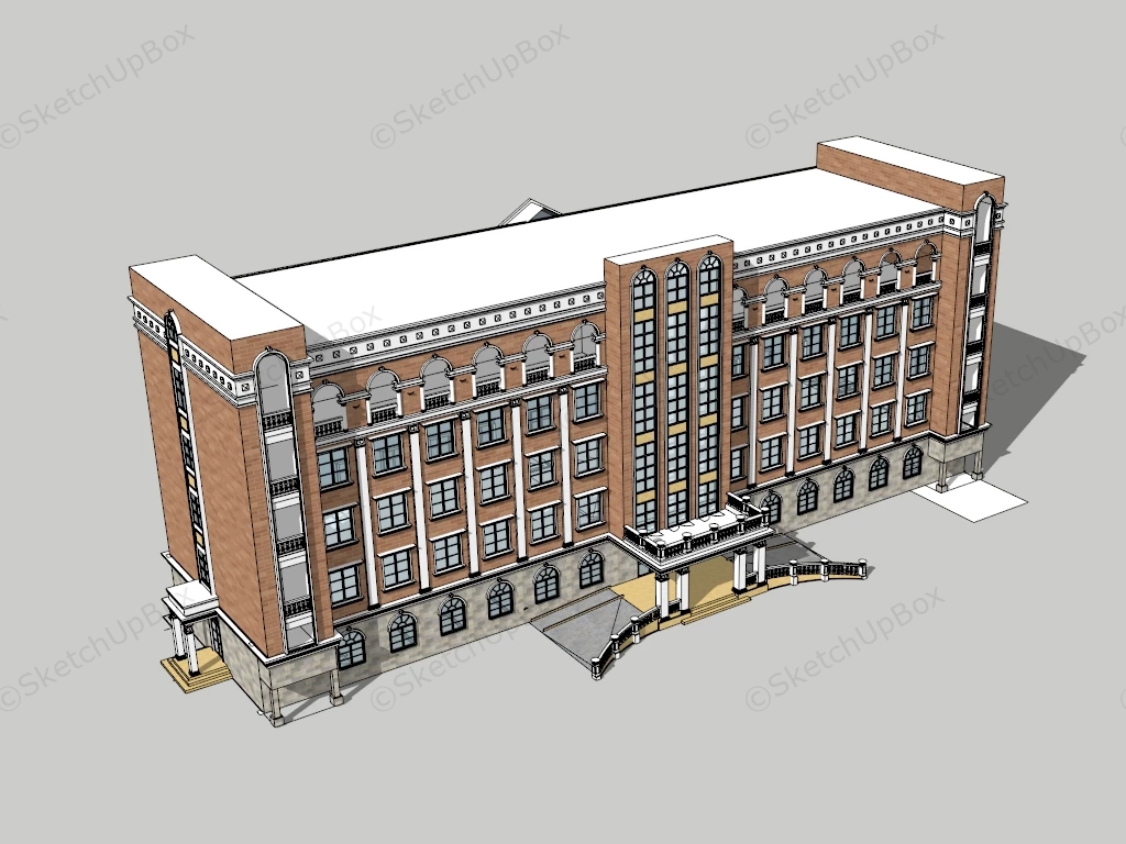 City Business Hotel sketchup model preview - SketchupBox