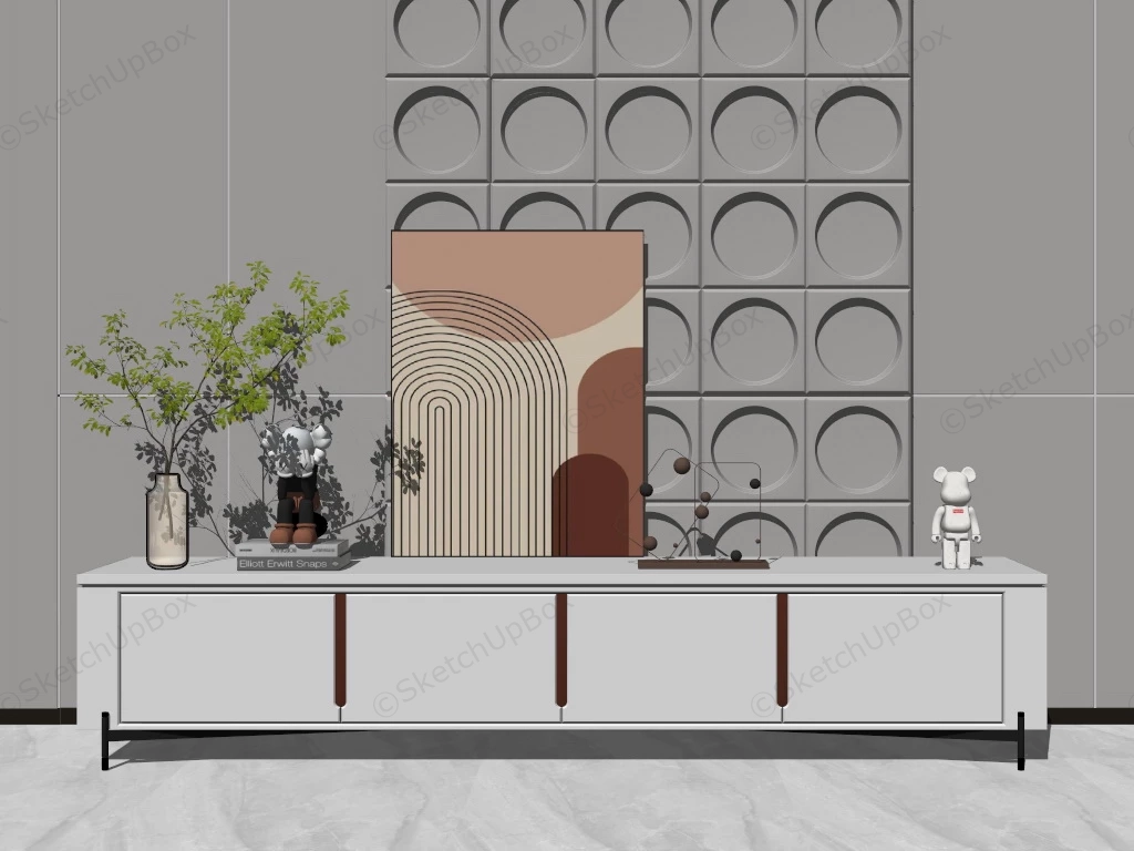 Tv Accent Wall Design sketchup model preview - SketchupBox