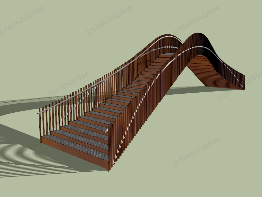 Wooden Arch Bridge sketchup model preview - SketchupBox