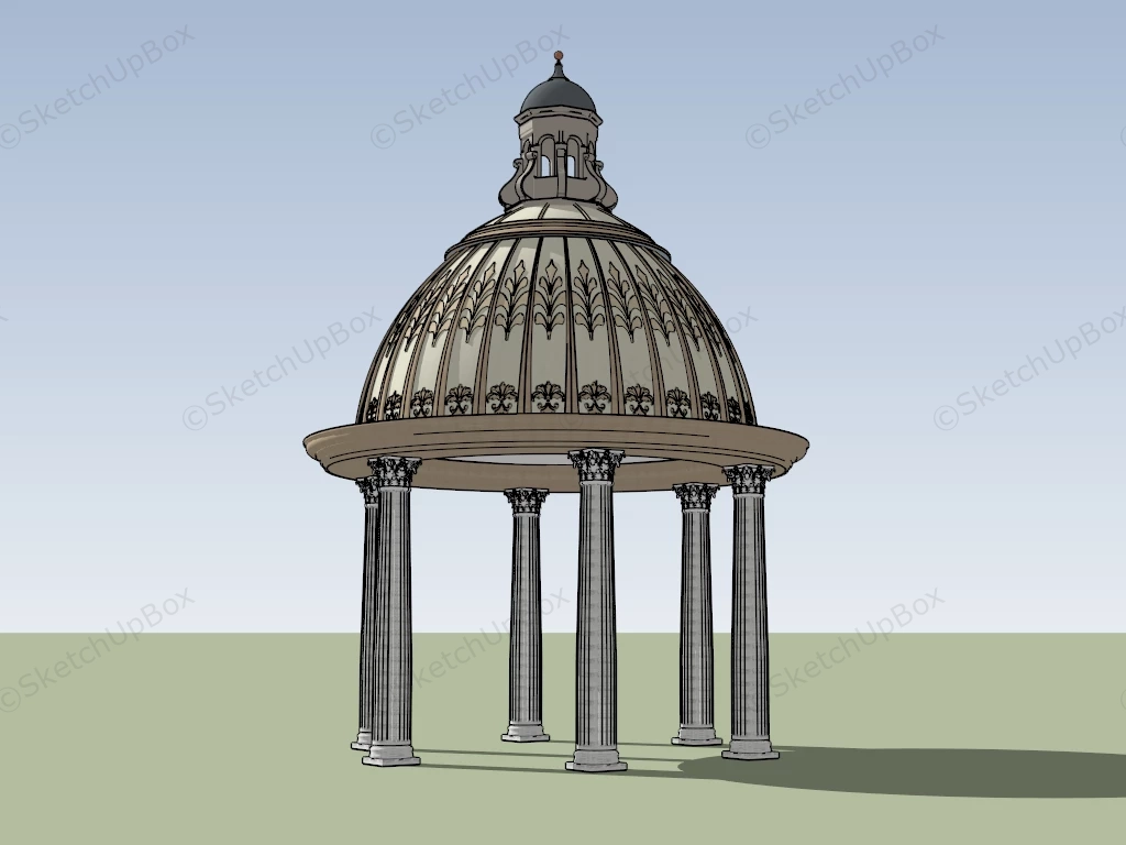 Italian Style Dome Pavilion sketchup model preview - SketchupBox