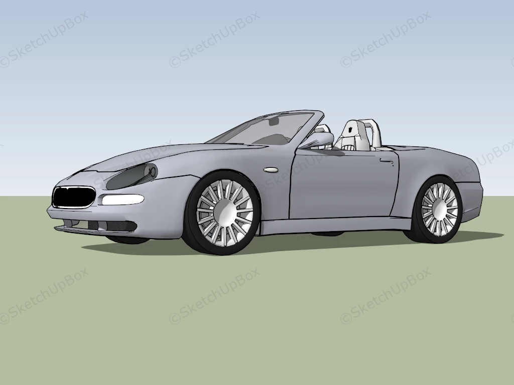 2002 Maserati Spyder sketchup model preview - SketchupBox