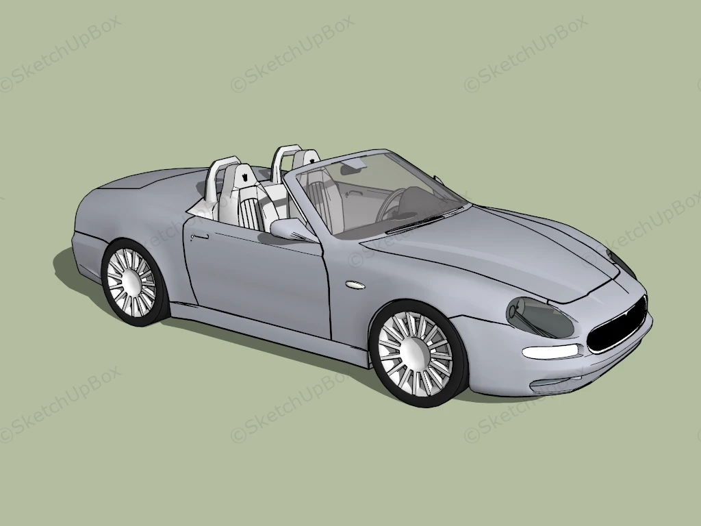 2002 Maserati Spyder sketchup model preview - SketchupBox