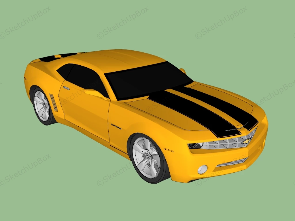 Chevrolet Camaro Coupe sketchup model preview - SketchupBox