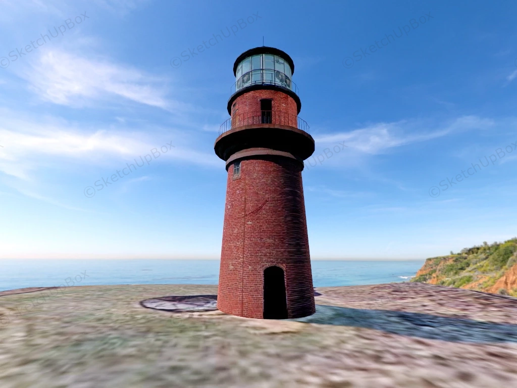 Red Brick Lighthouse sketchup model preview - SketchupBox